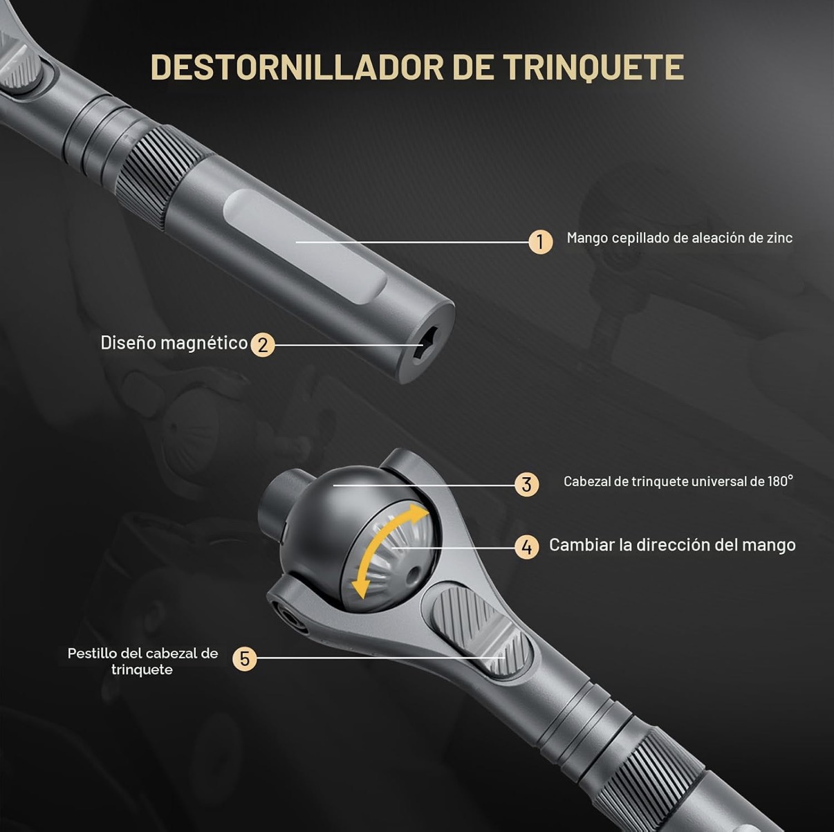 Destornillador de trinquete 40 en 1