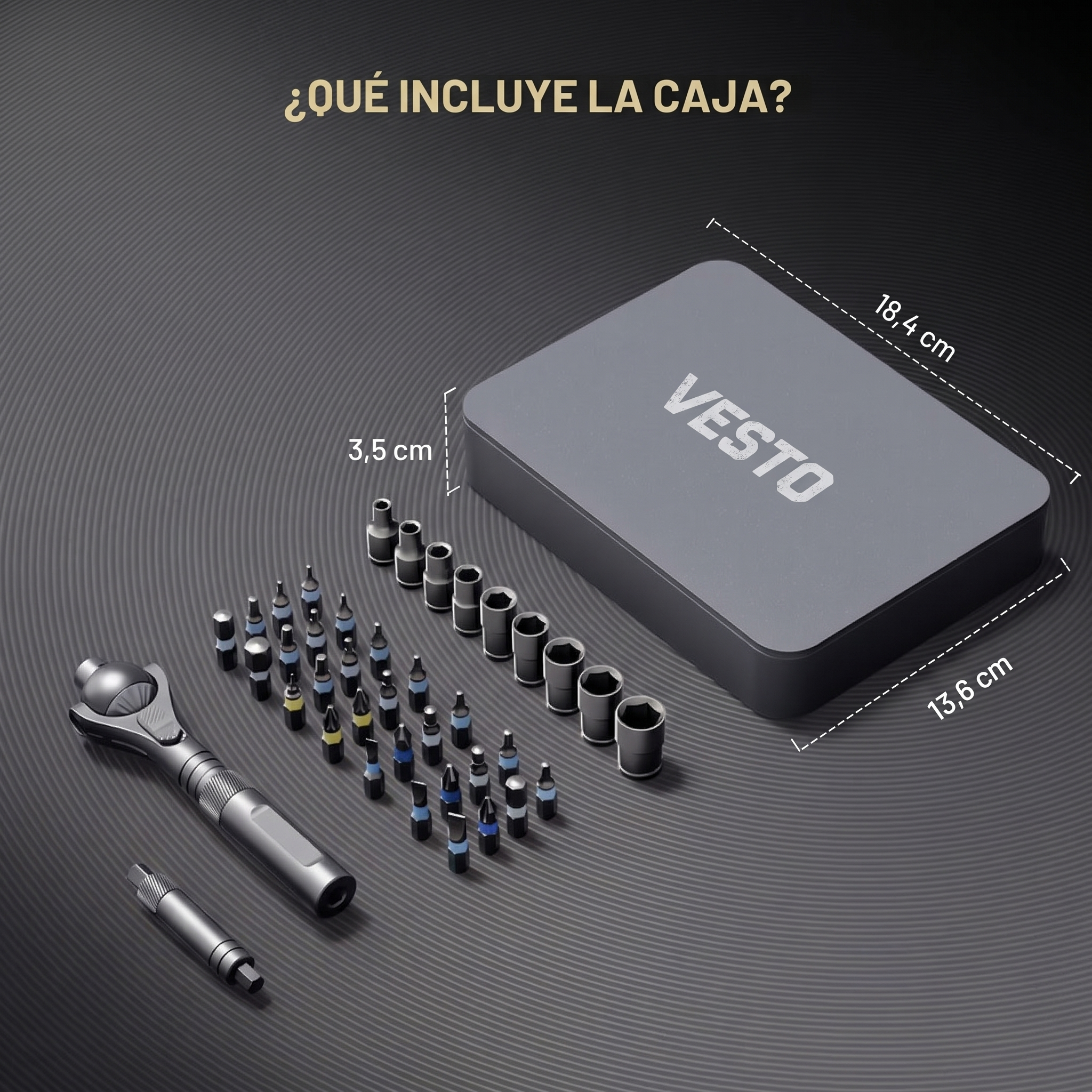 Destornillador de trinquete 40 en 1