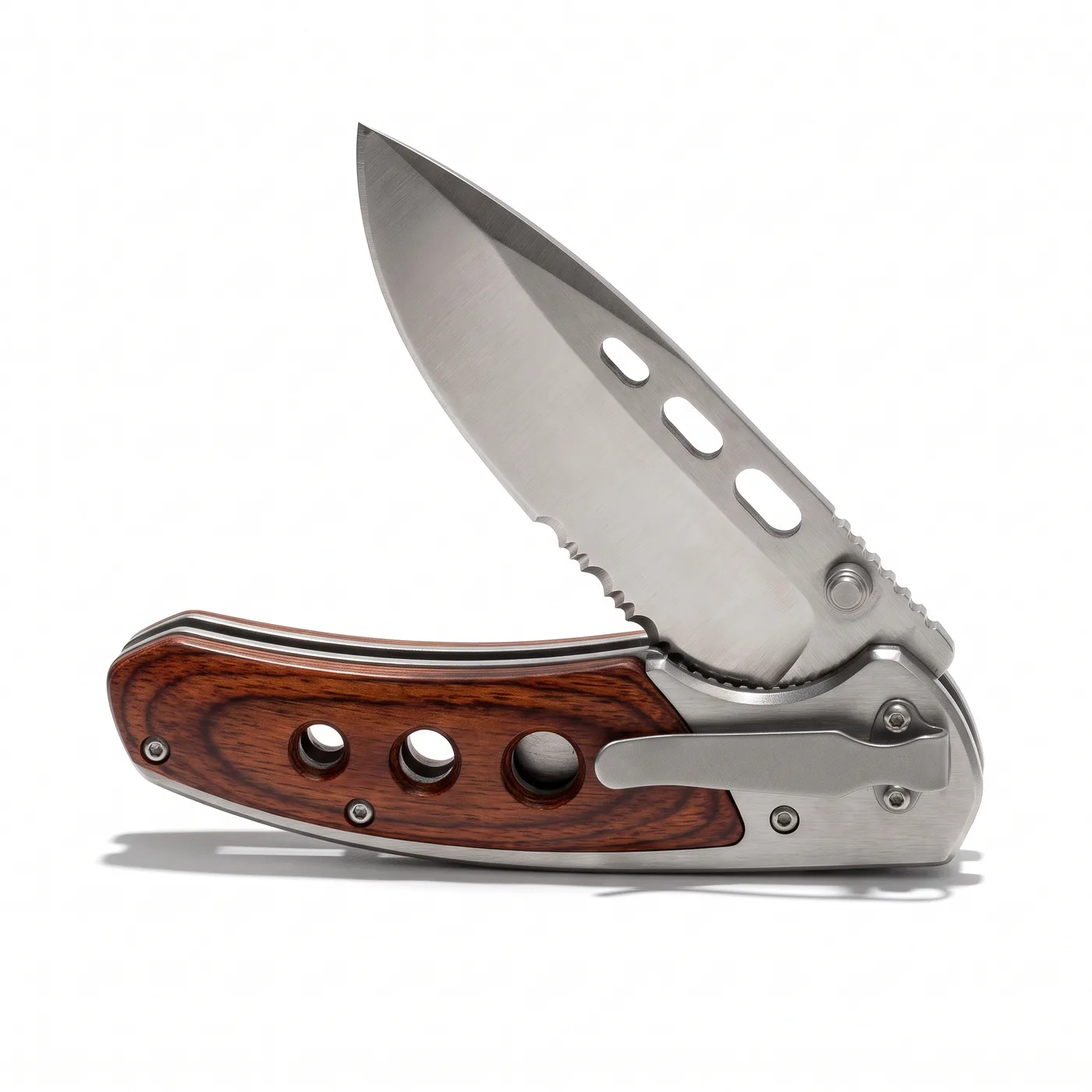 Navaja plegable de madera