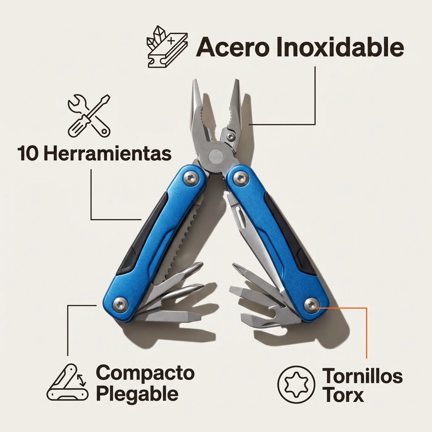 Pinza multiuso azul