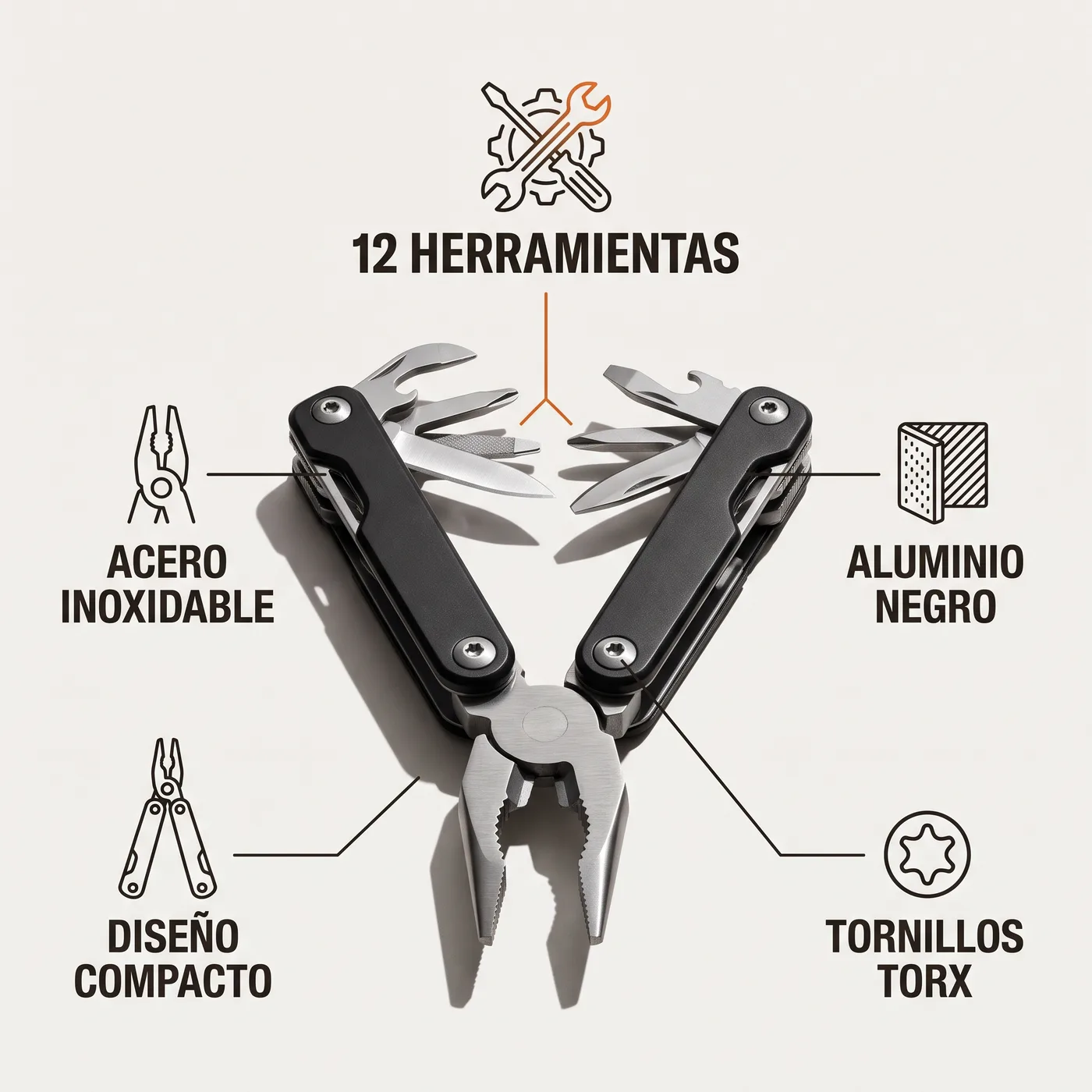 Pinza multiuso negra